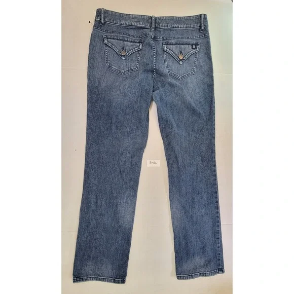 Simply Vera Vera Wang Women's Blue Straight Leg Jeans Size 12 - Picture 5 of 5